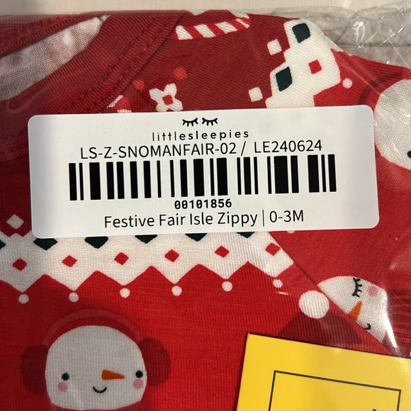 Little sleepies Festive Fair Isle onesie - Picture 2 of 2